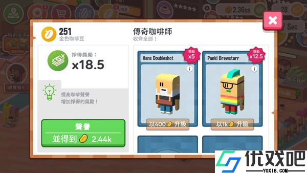 放置咖啡店