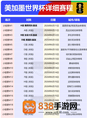 2026年世界杯举办的时间和地点 2026年世界杯赛程 2026年世界杯举办的时间和地点 2026年世界杯赛程