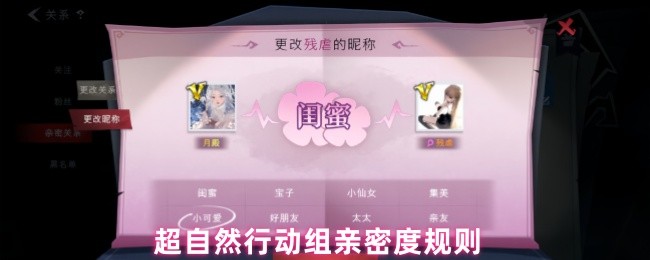 超自然行动亲密度冲刺指南!解锁叠叠公主抱全攻略【干货】