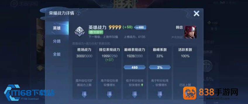 王者荣耀英雄战力分段突破攻略