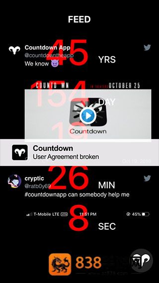 Countdown App死亡倒计时