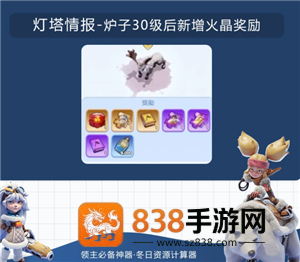 无尽冬日火晶升级资源表 无尽冬日火晶升级明细表