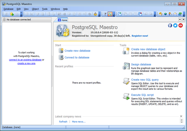 PostgreSQL  Maestro