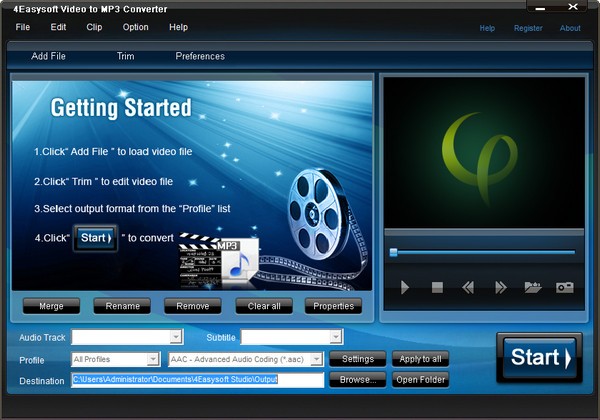 4Easysoft  Video  to  MP3 Converter(音频转换器)