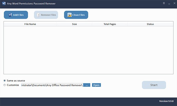 Any  Word  Permissions  Password  Remover(word密码移除工具)