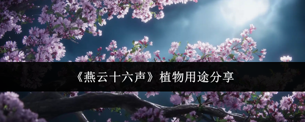 《燕云十六声》植物用途分享