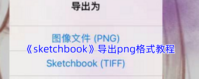 《sketchbook》导出png格式教程
